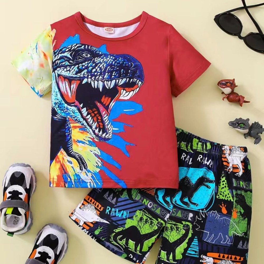 NEW Boy's Red Dino Outfit